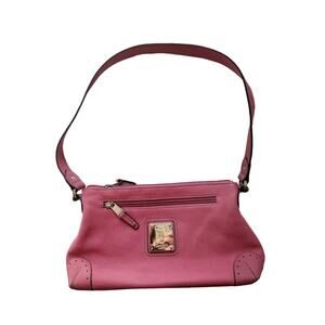 Genuine leather pink y2k shoulder bag